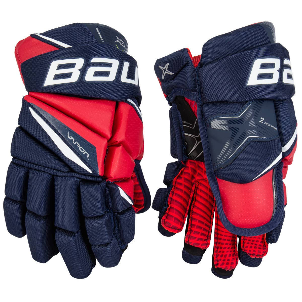 Bauer Vapor X2.9 Senior Hockey Gloves Navy/Red/White / 13"