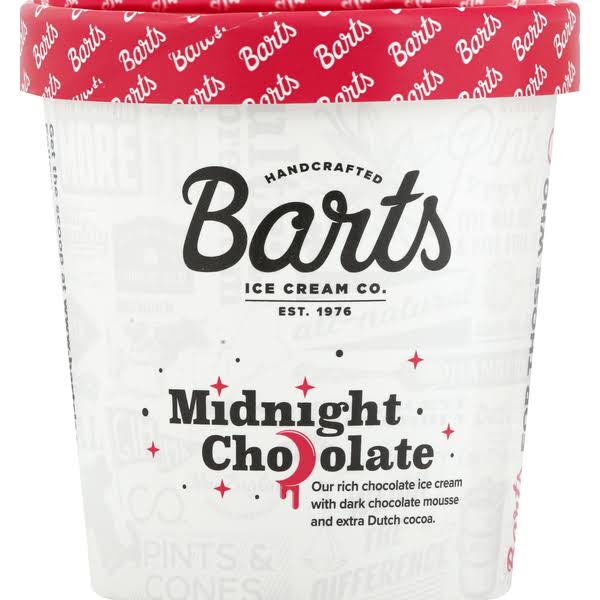Bart's Ice Cream Co. Ice Cream, Midnight Chocolate - 1 pint