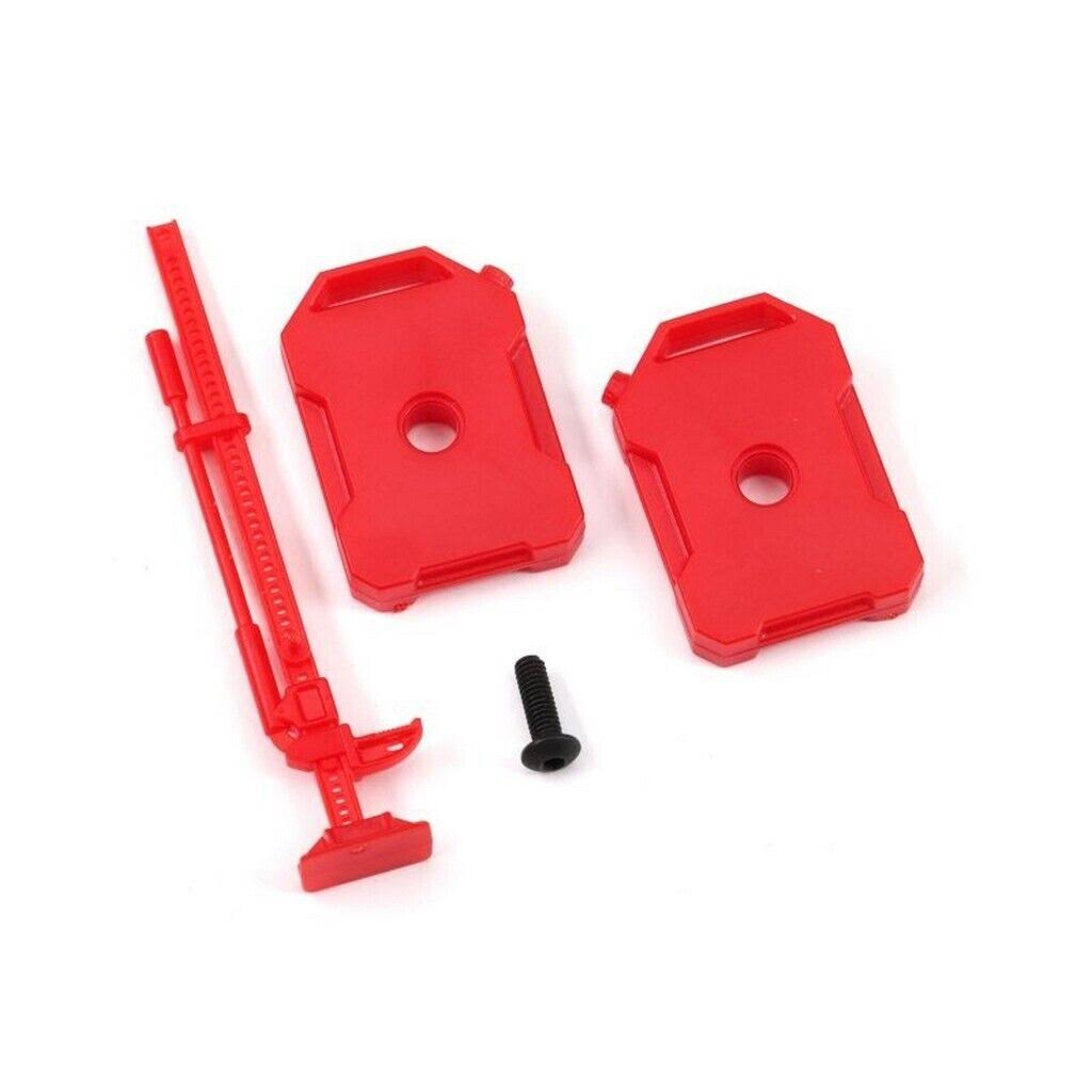 Traxxas Fuel canisters + jack red Defender TRX-4M 9721