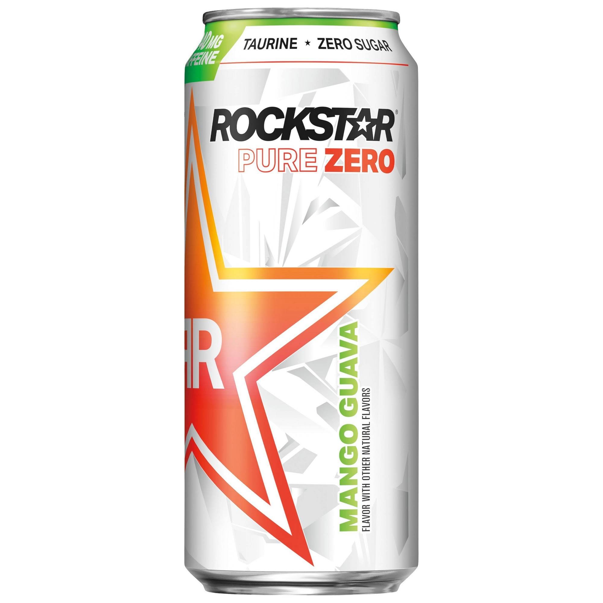 Rockstar Pure Zero Energy Drink, Sugar Free, Mango Guava - 16 fl oz