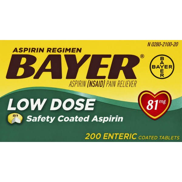 Bayer Aspirin Regimen Enteric Coated Tablets - 81mg, 200pk
