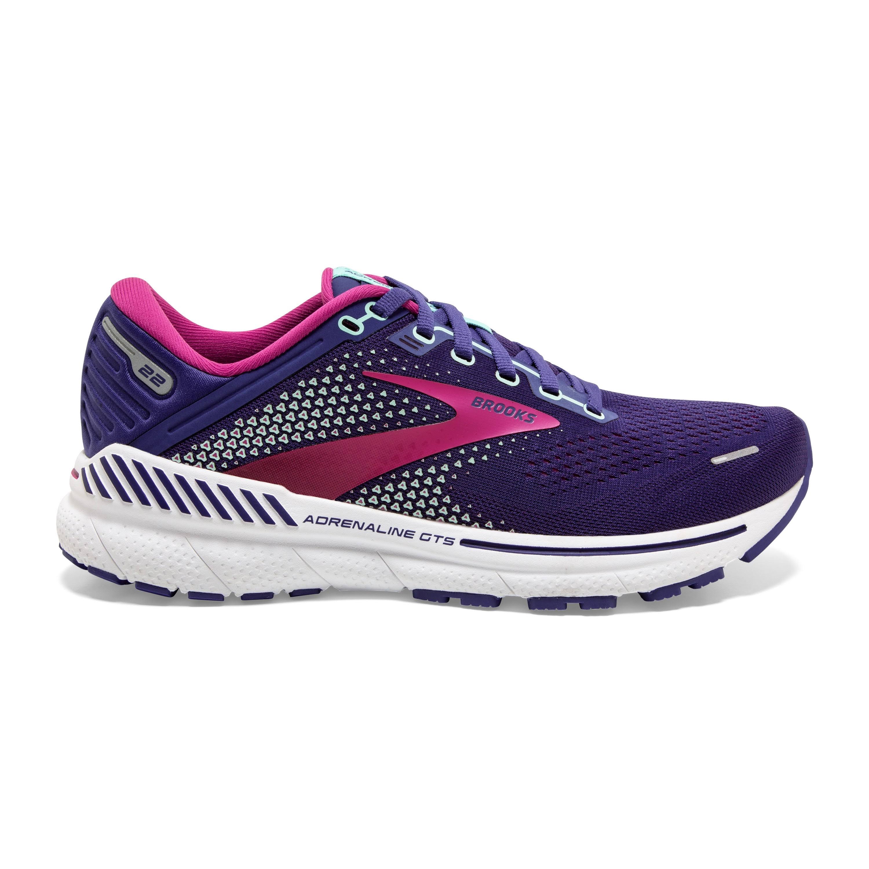 Brooks Adrenaline GTS 22 Running Shoes - Women's 9 Navy - Yucca - Pink