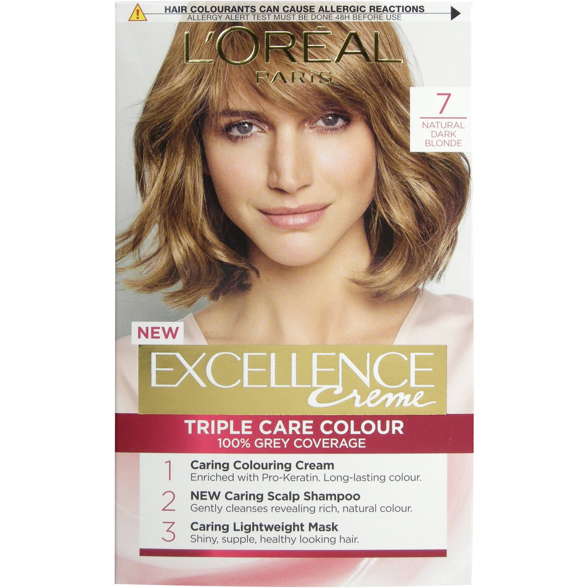 L'Oreal Excellence Permanent Hair Dye - 7 Natural Dark Blonde