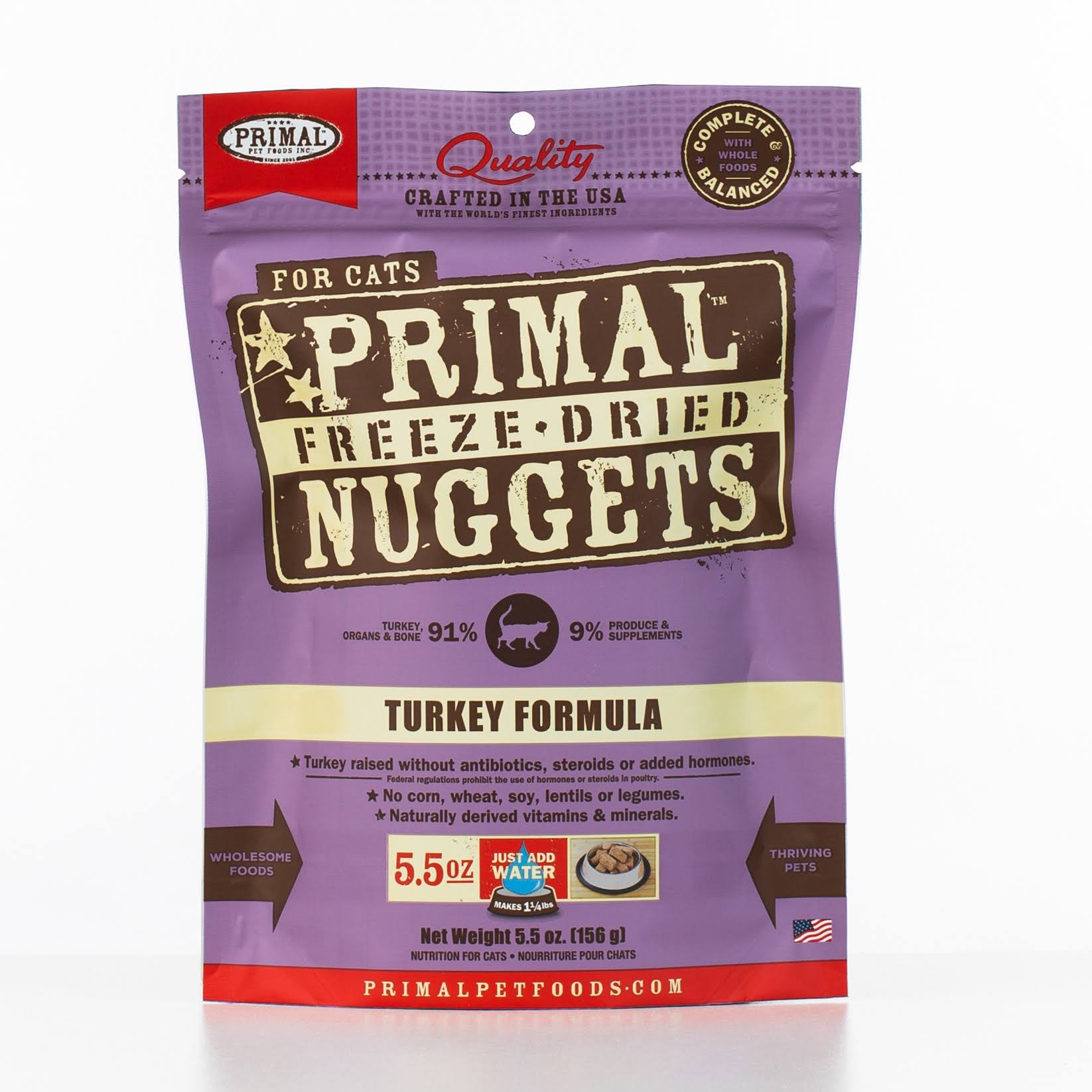 Primal Freeze Dried Cat Food - Turkey Formula, 5.5oz