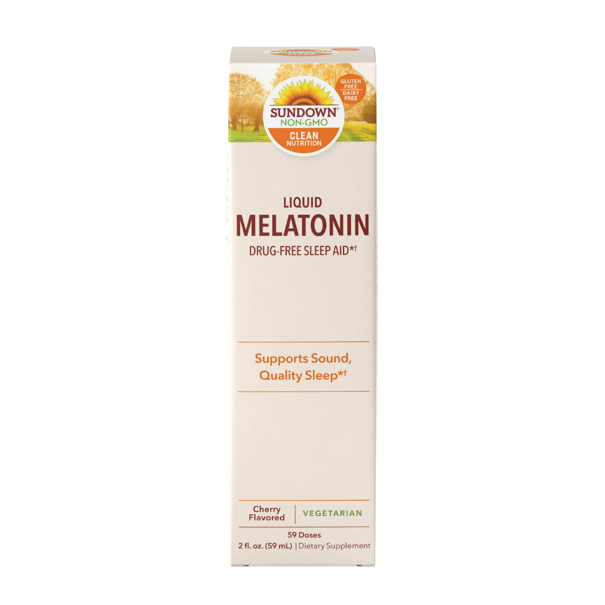 Sundown Naturals Melatonin Liquid - Cherry, 59ml
