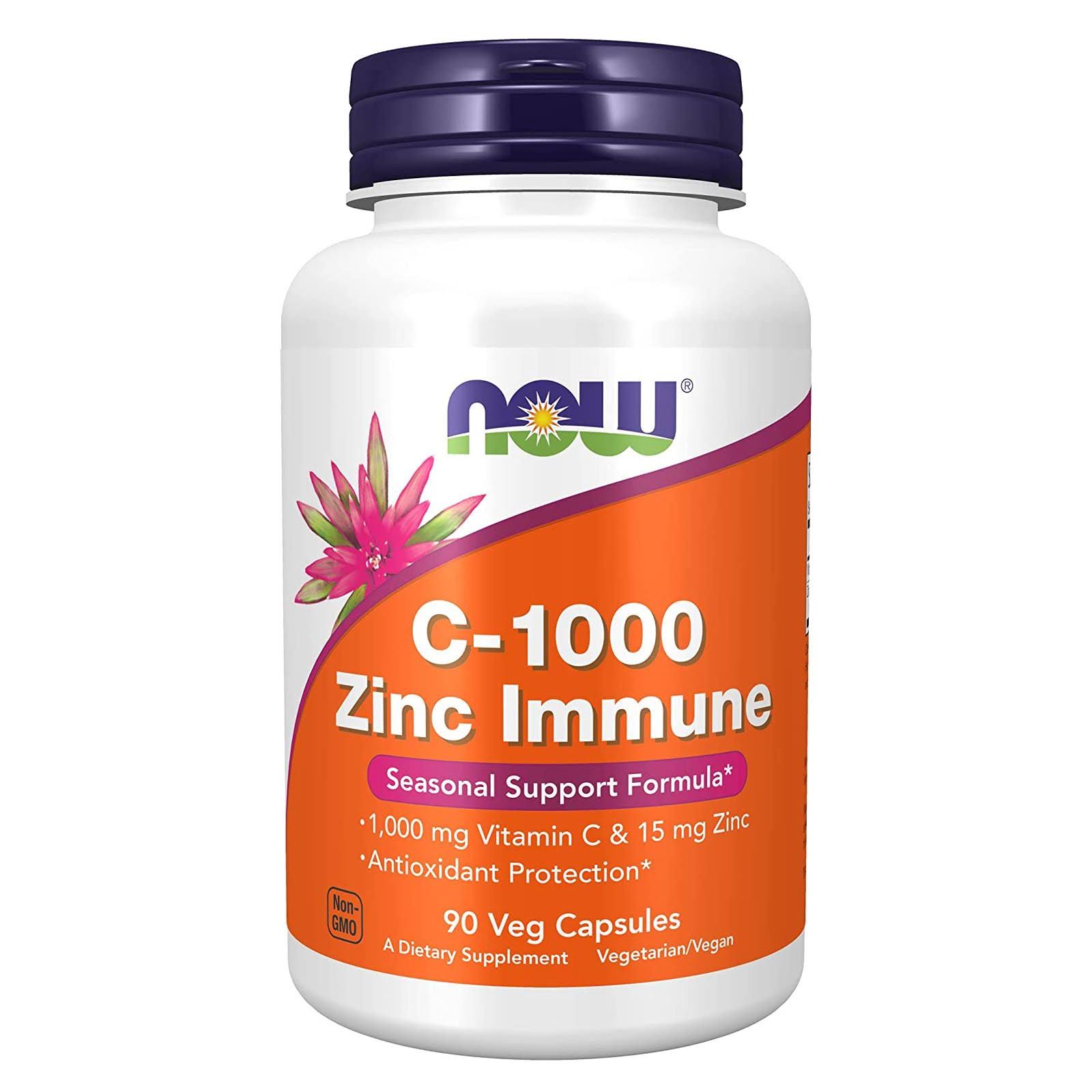 Now Foods C-1000 Zinc Immune - 90 Veg Capsules