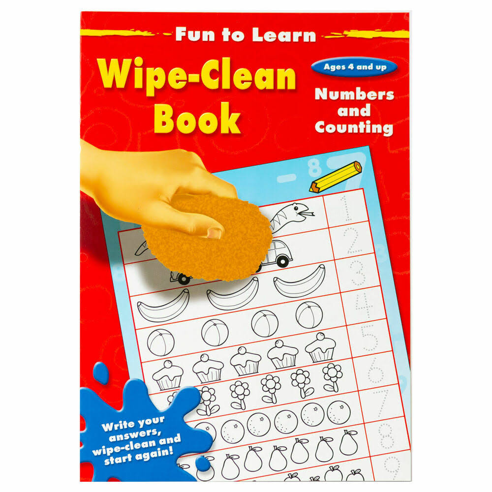 1-20 HAND WRITING practise book WIPE CLEAN USE AGAIN&AGAIN A4 size 