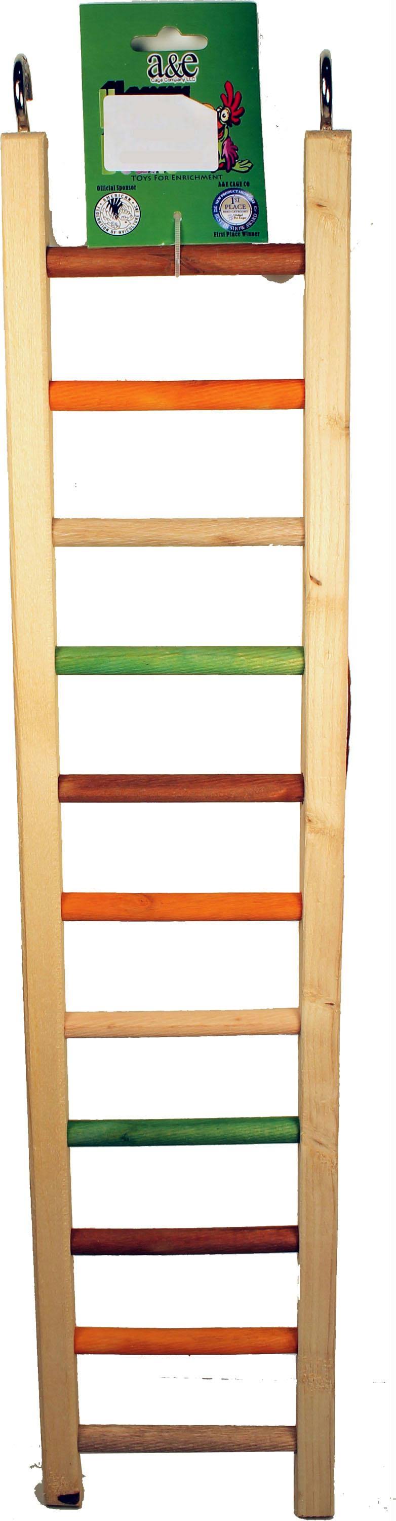 A&E Cage Company 001452 Happy Beaks Wooden Hanging Ladder - 25"