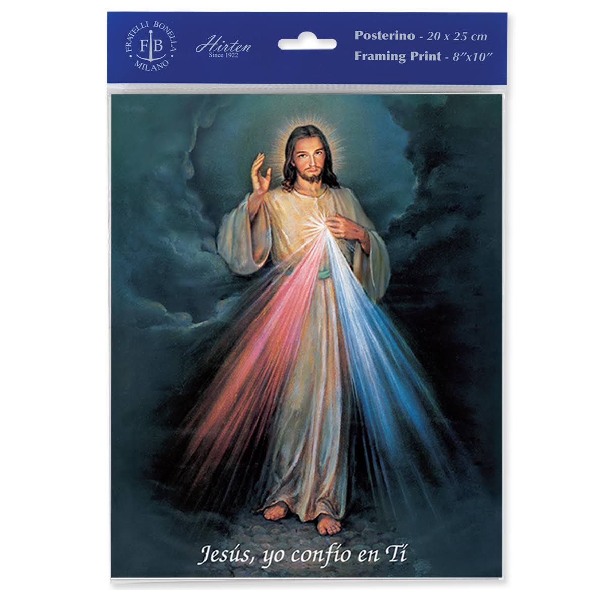 8 inch x 10 inch Divine Mercy in Spanish Print (Set of 3)