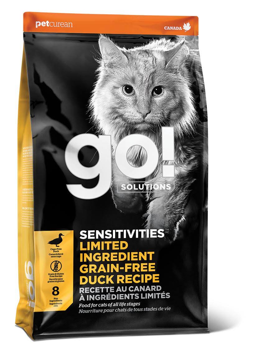 Go! Solutions Sensitivities Limited Ingredient Duck Recipe Dry Cat Food, 8 Pounds