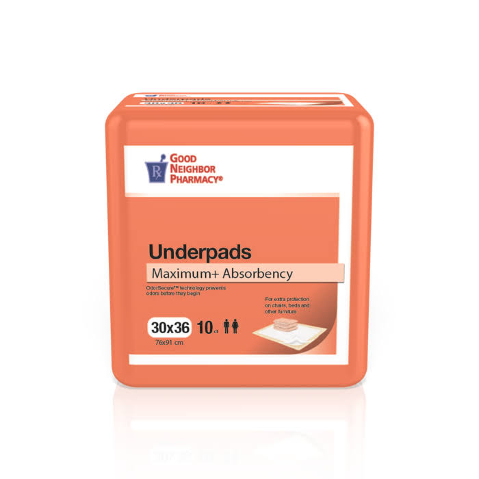 GNP Underpads Maximum+ Absorbency, 5 Packs of 10