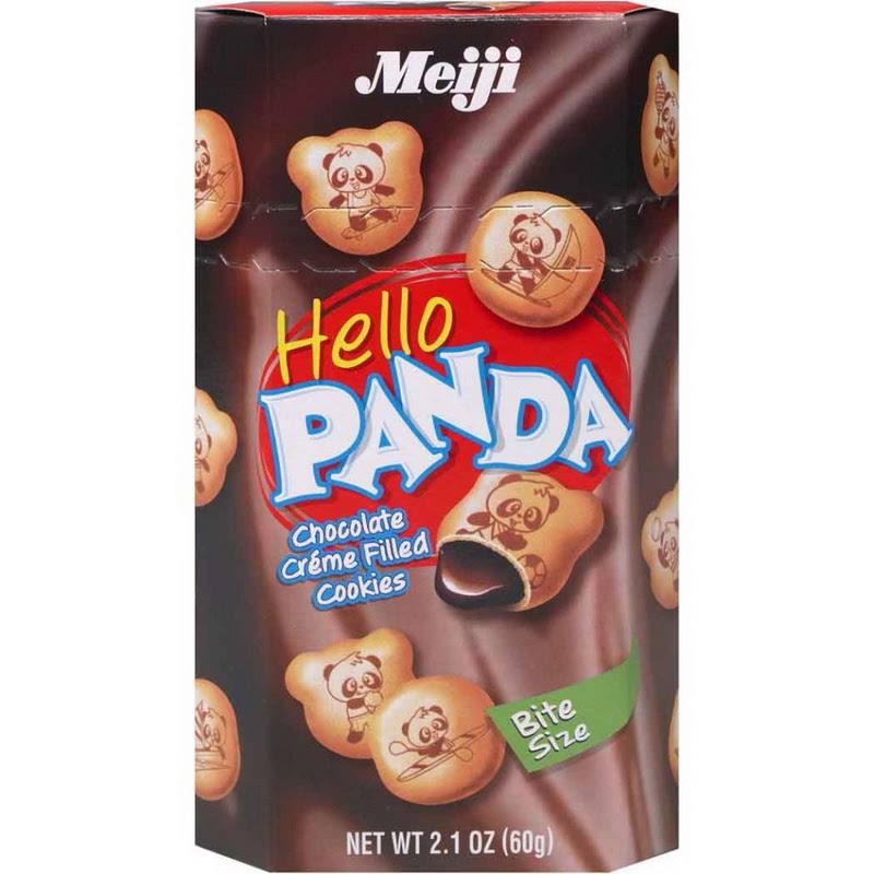 Meiji Hello Panda Bite Size Biscuits - Chocolate Creme Filled Cookies, 2.1oz