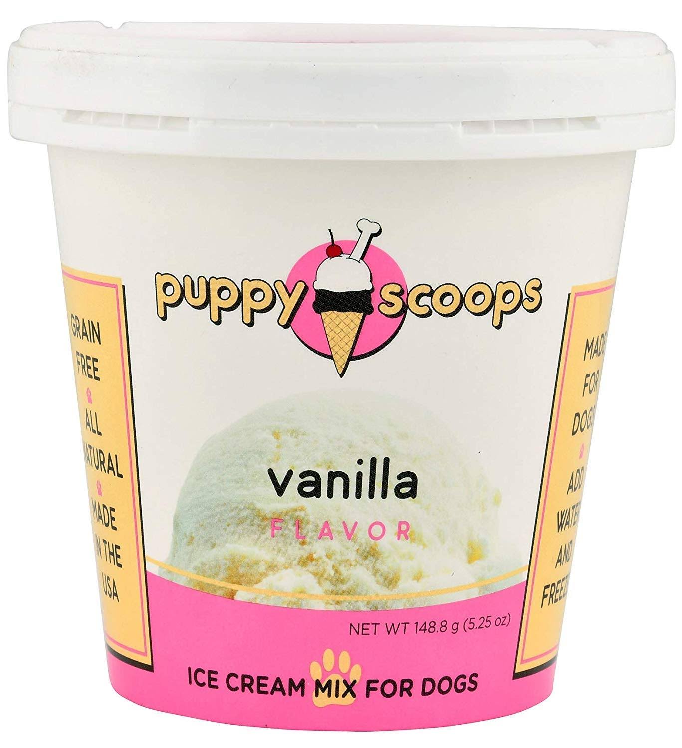 Puppy Scoops Ice Cream Mix for Dogs and Puppies - Vanilla Flavor, 6oz