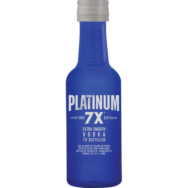 Platinum 7X Vodka, Extra Smooth, 7x Distilled - 50 ml