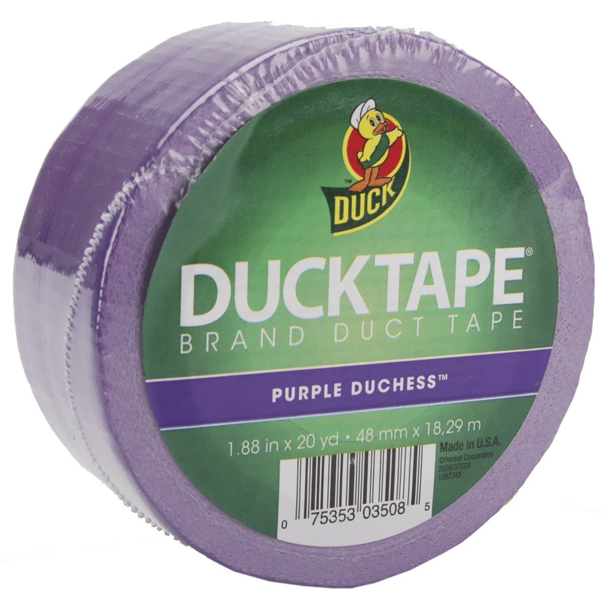 Duck Brand 1265017 Color Duct Tape - Purple, 1.88" x 20yds, Single Roll