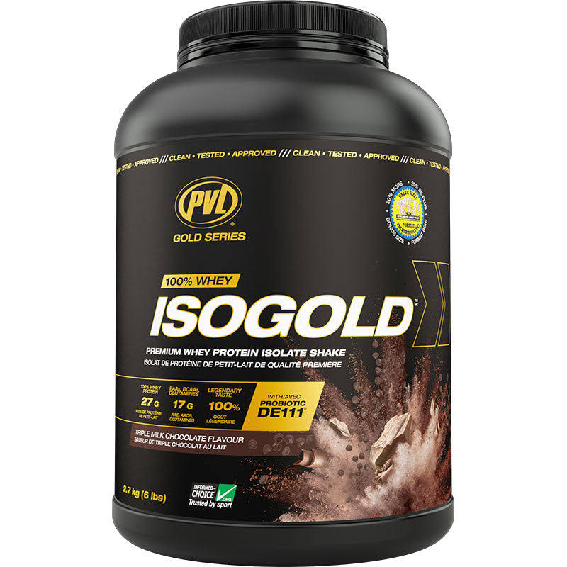 PVL ISO Gold Whey Isolate - Exclusive Size, 6lb, Iced Double Double