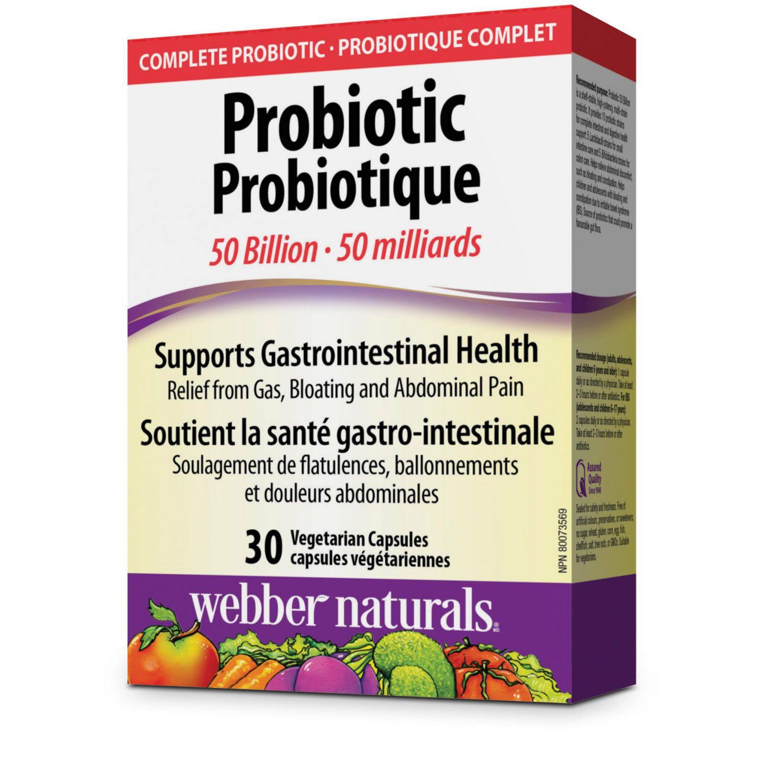 Webber Naturals Probiotic , 50 Billion