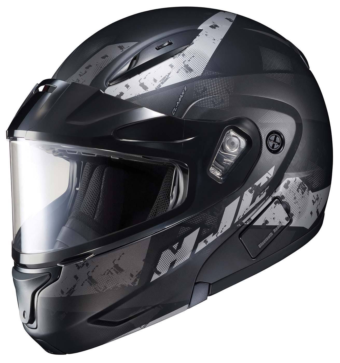 HJC CL MAX2SN Friction Framed Dual Lens Helmet, Black, Grey, White, 2XL