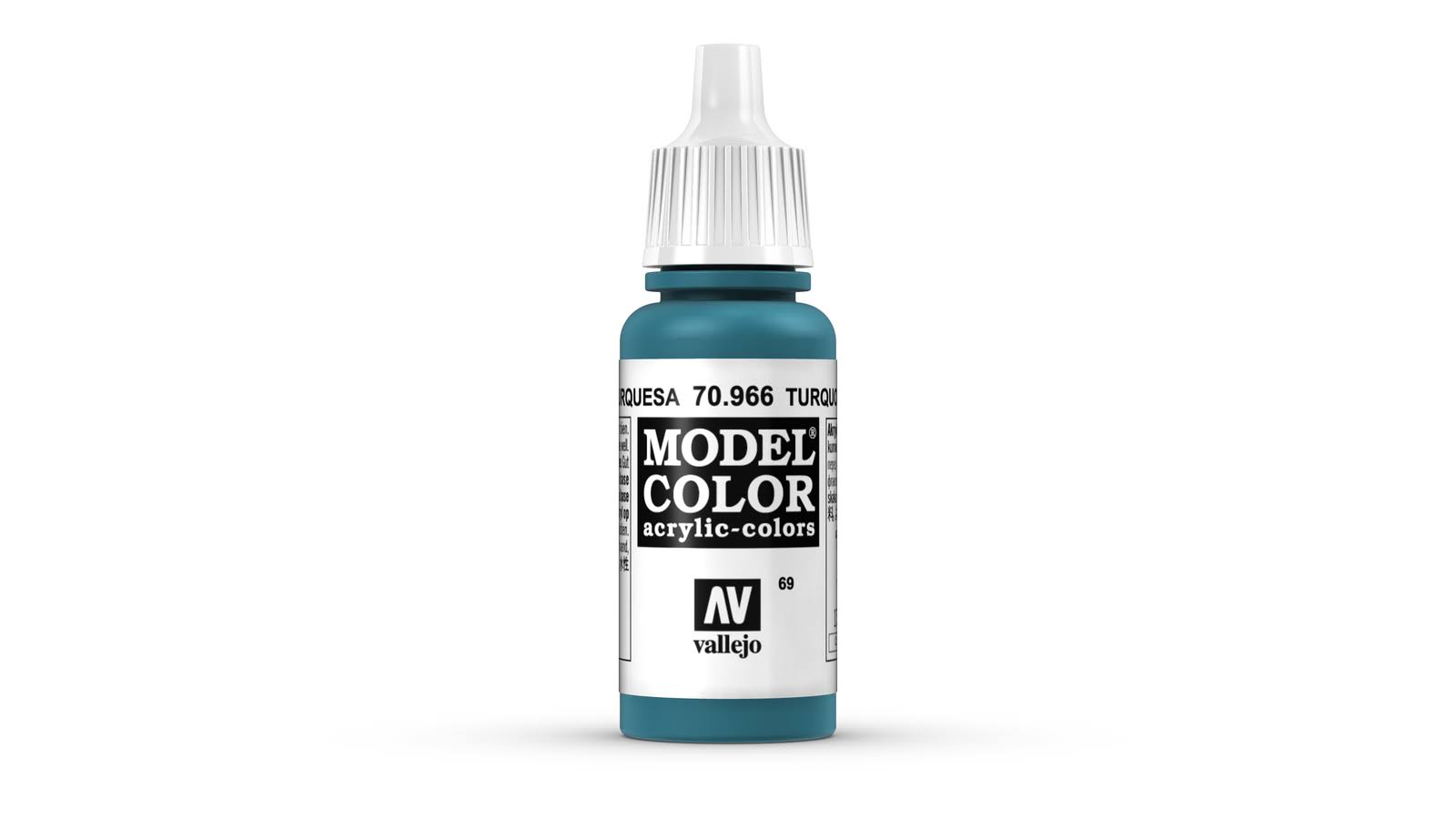 Vallejo Model Color Acrylic - 70.966 Turquoise, 17ml