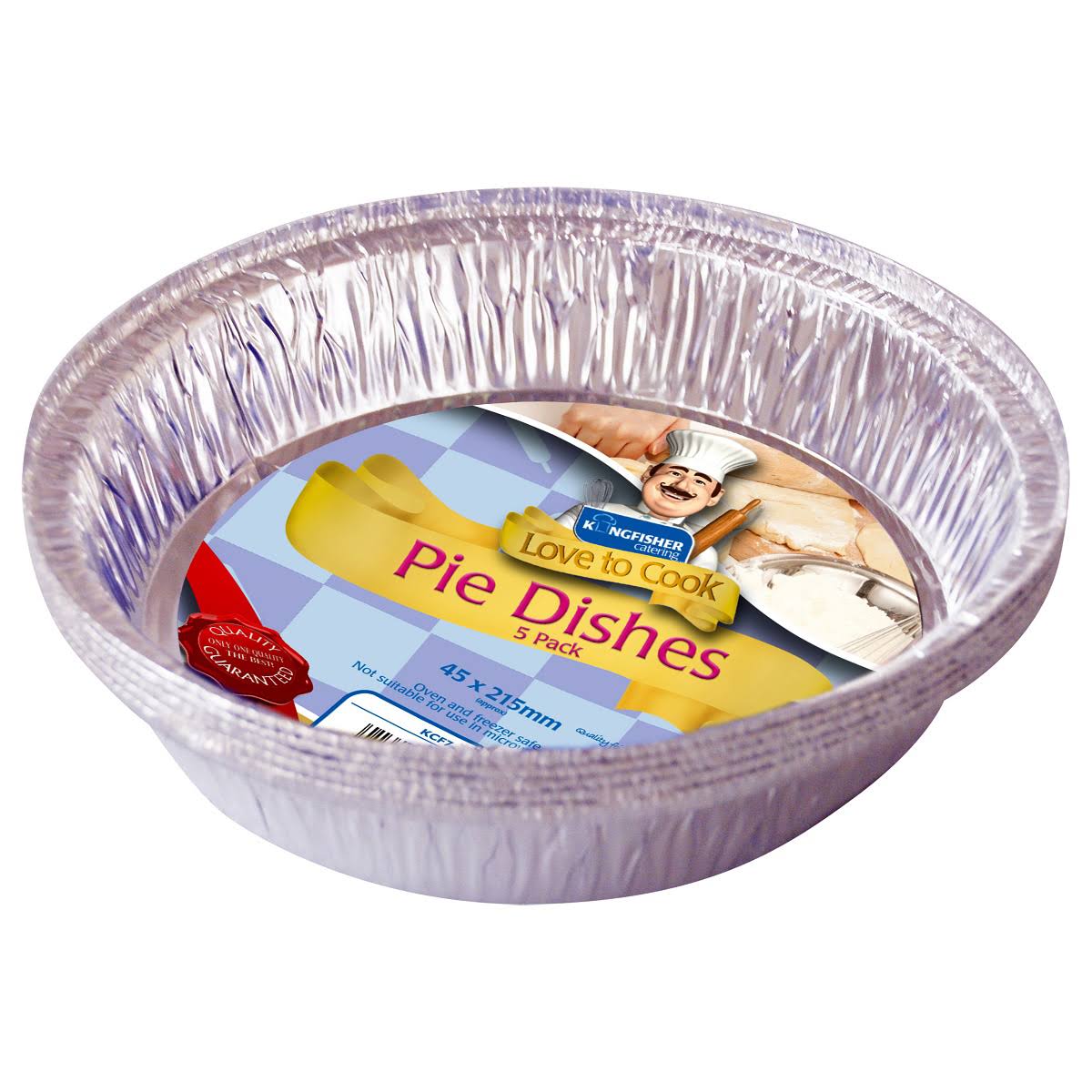 Kingfisher Foil Pie Dishes - 5 Pack, Round
