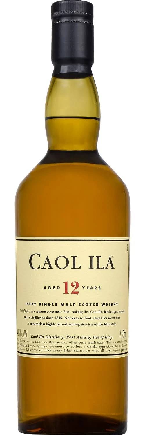 Caol Ila Islay Single Malt Scotch Whiskey, Aged 12 Years - 750 ml