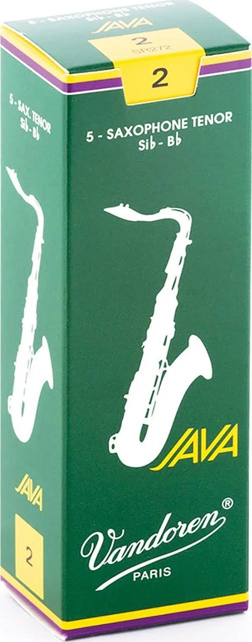 Vandoren SR272 Tenor Saxophone Java Reeds - Strength 2, Box of 5