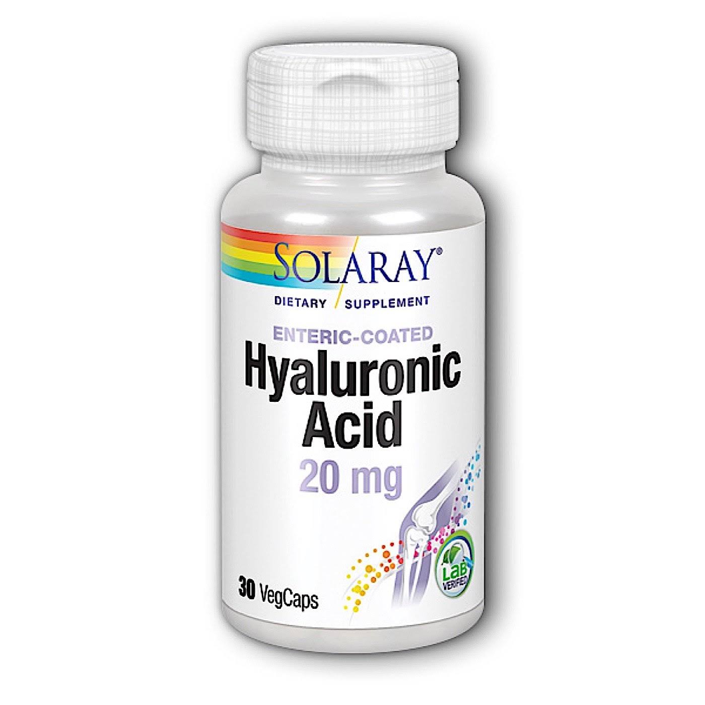 Solaray Hyaluronic Acid - 20mg, 30 Vegetarian Capsules