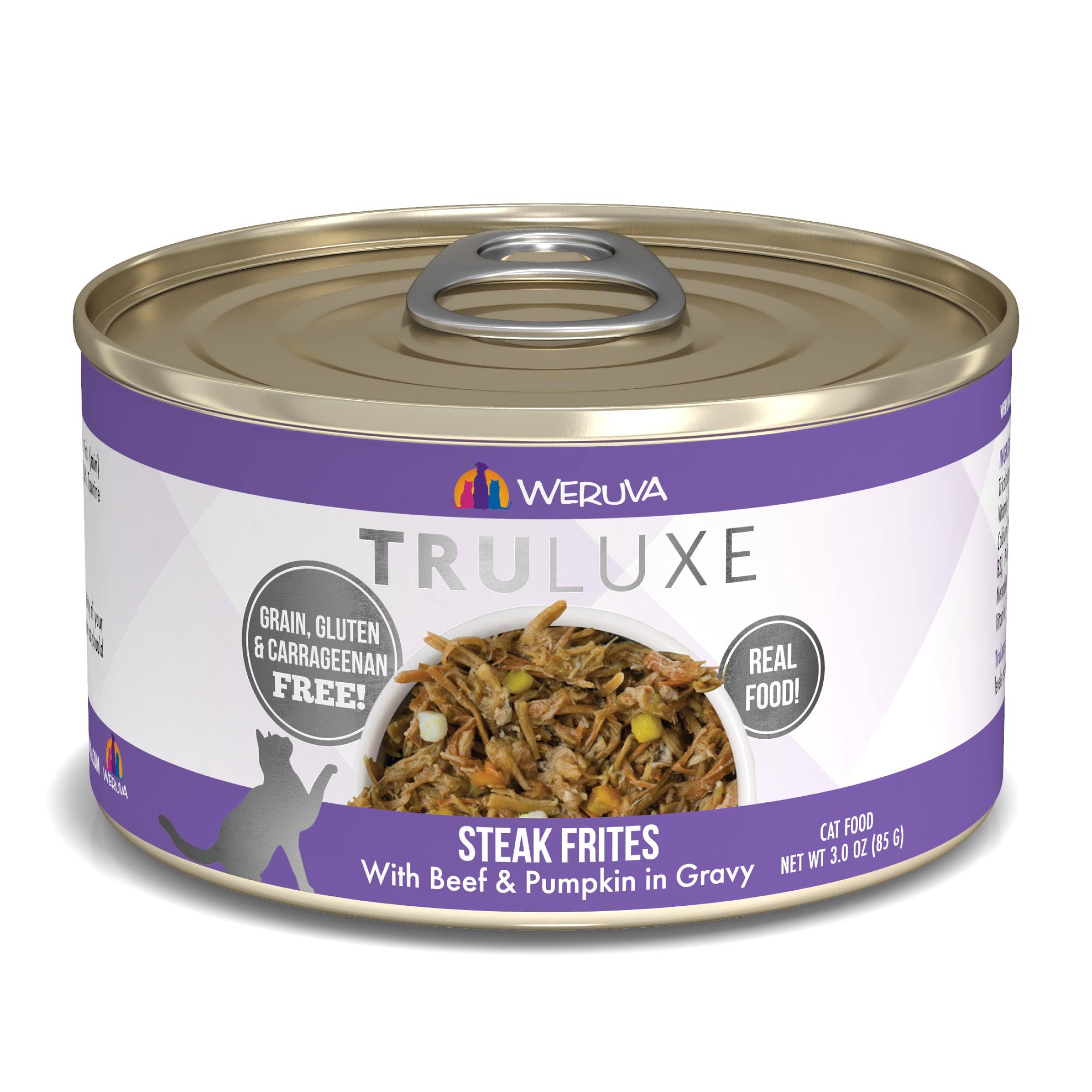 Weruva Grain Free Truluxe Canned Cat Food - Steak Frites, Adult