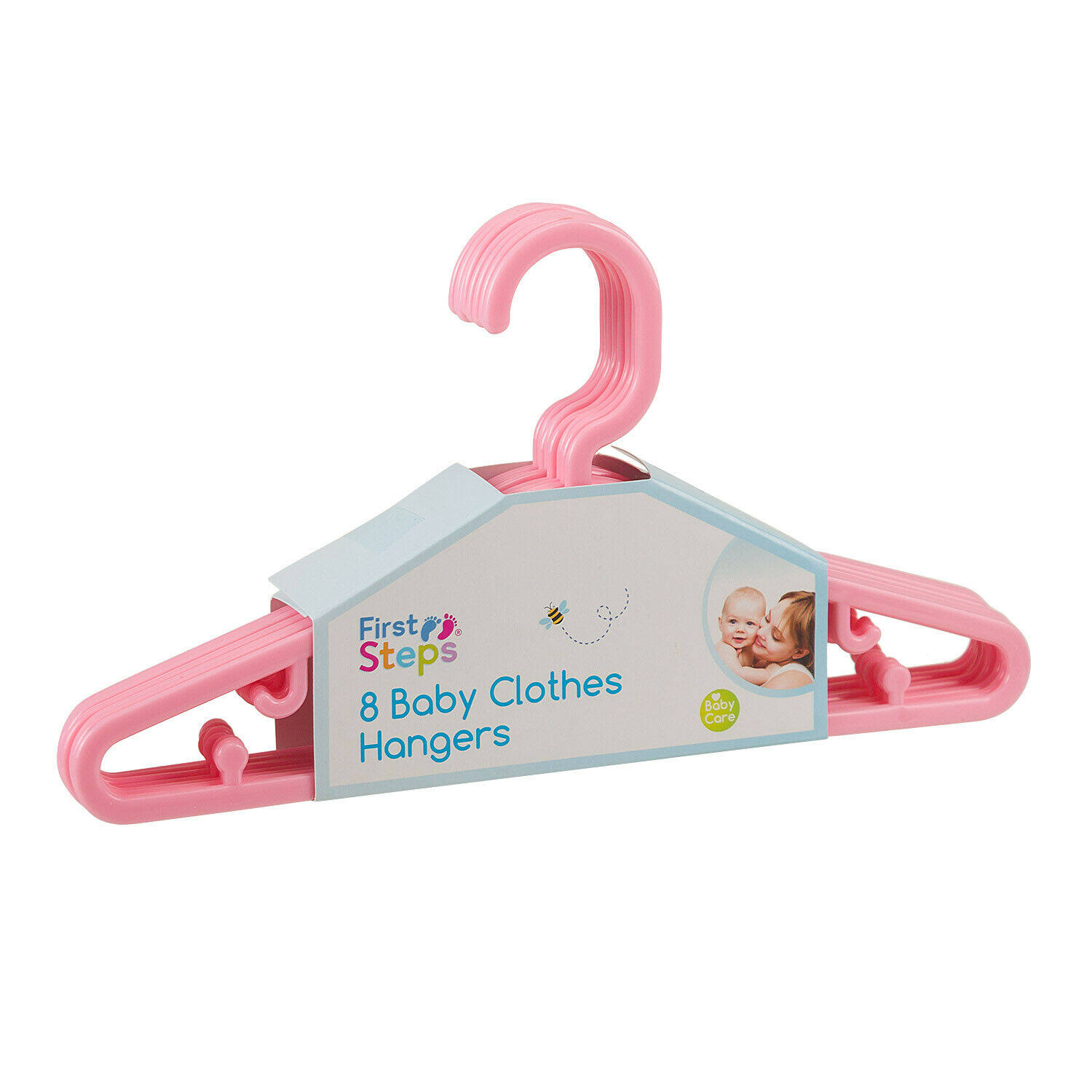 First Steps Pink Baby Clothes Hangers 8pk