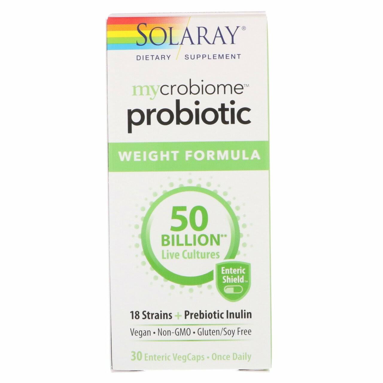 Solaray, Mycrobiome Probiotic Weight Formula, 50 Billion, 30 Enteric