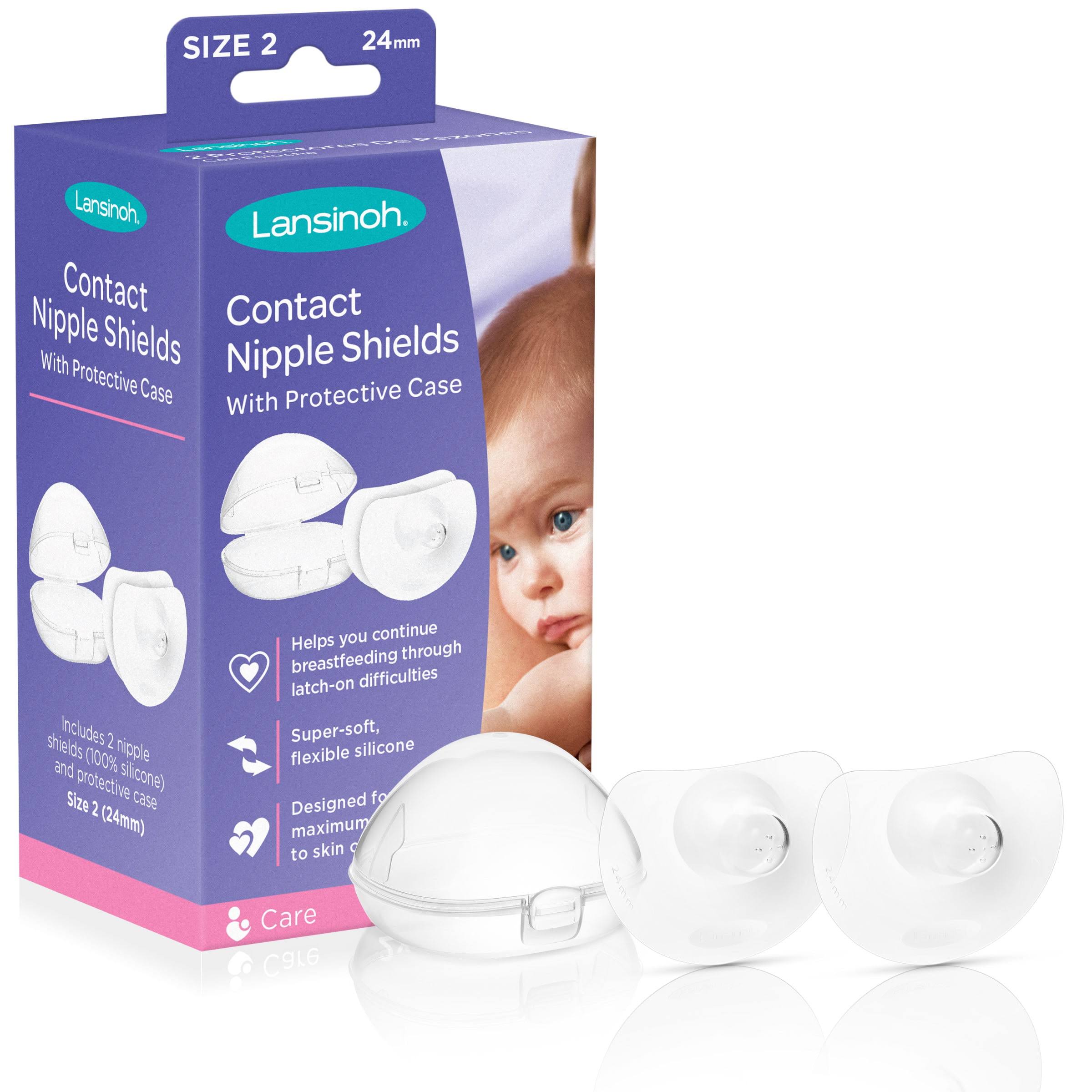 Lansinoh Contact Nipple Shield - with Carrying Case, 2ct, 24mm