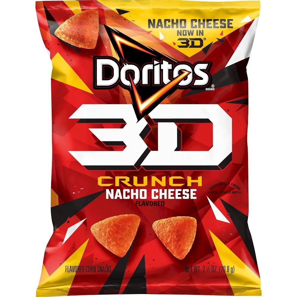 Doritos - 3D Crunch Nacho Cheese Snacks, 2 oz.