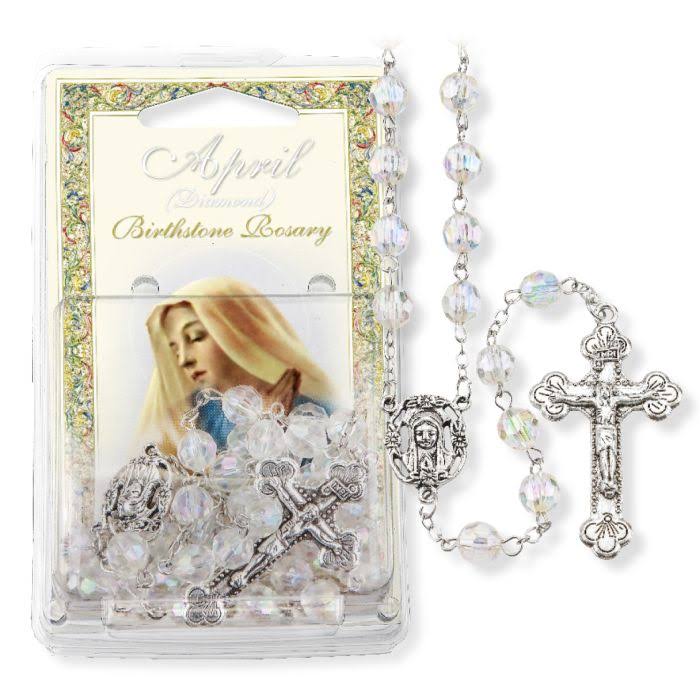 Birthstone Rosaries - April, Diamond