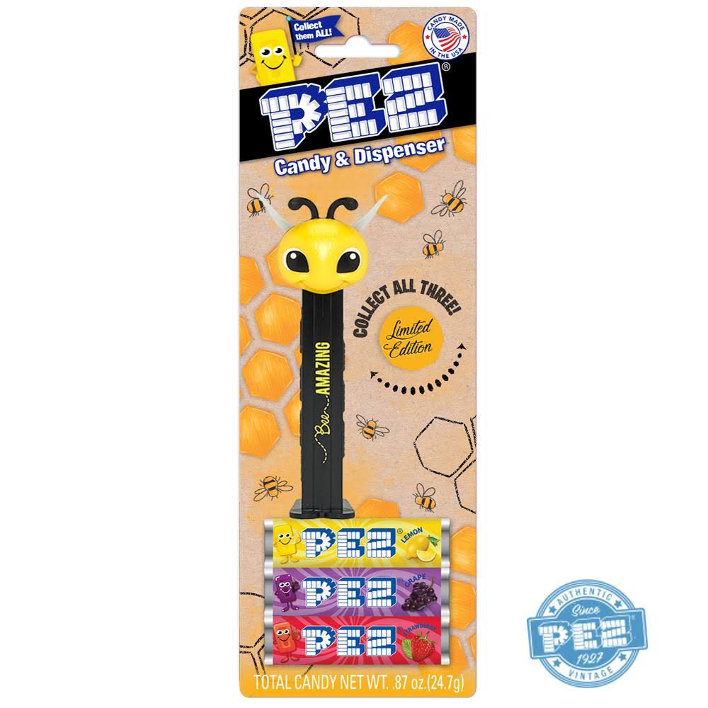 Pez Limited Edition Bee Candy Dispenser - 1 Piece Blister Pack