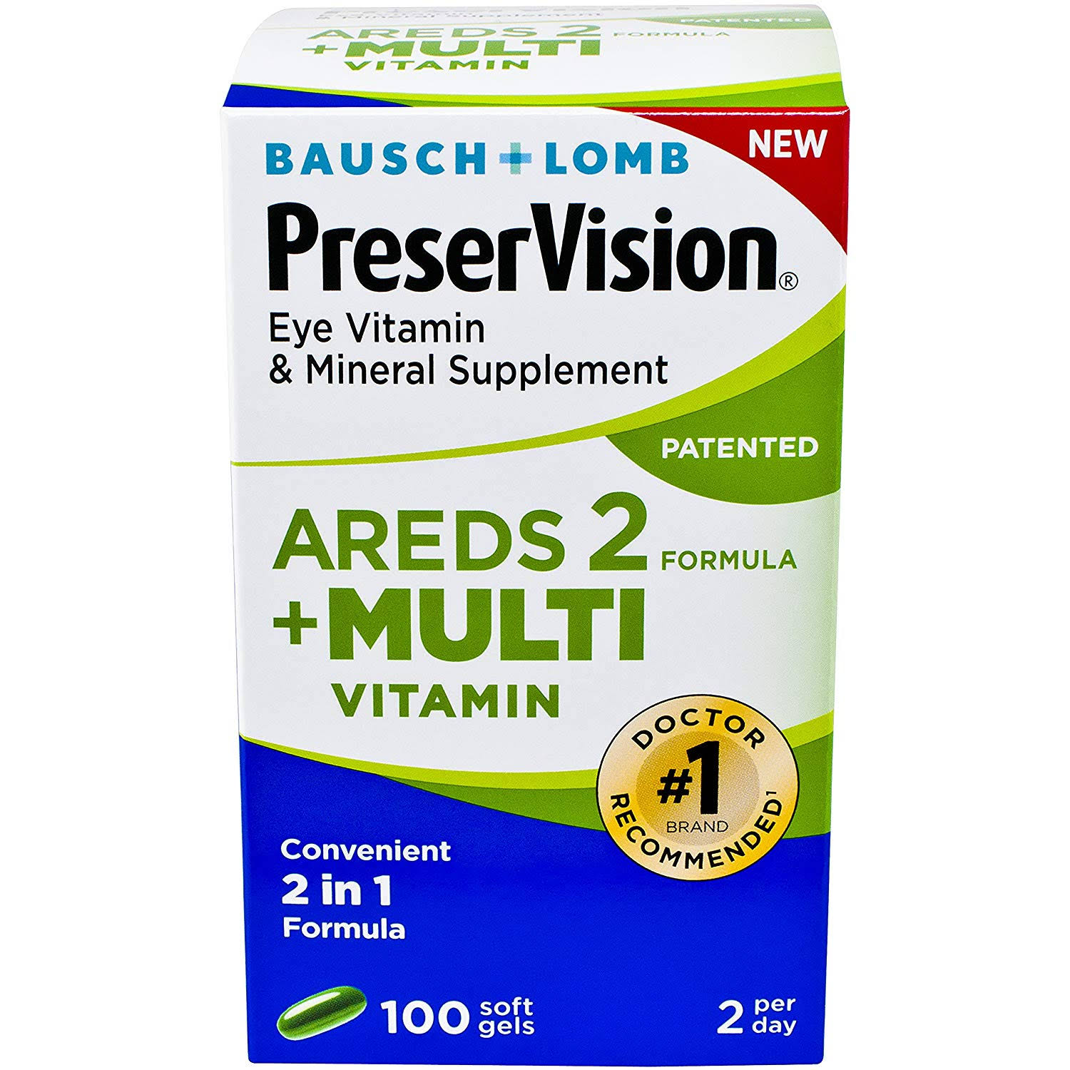 Bausch & Lomb PreserVision Eye Vitamin & Mineral Supplement Softgels - x100