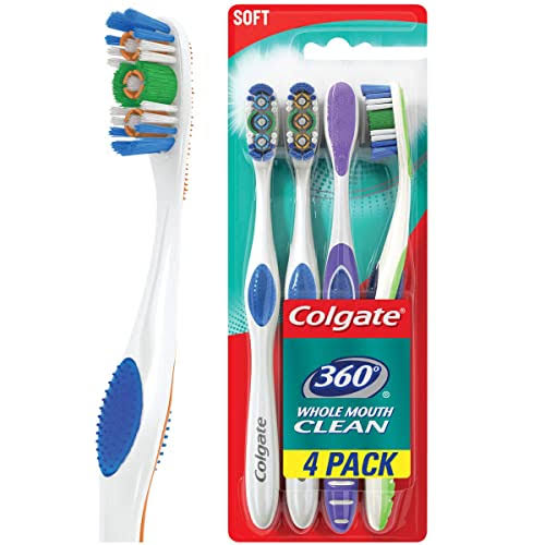 Colgate 360 Toothbrush, Soft, 4 Count