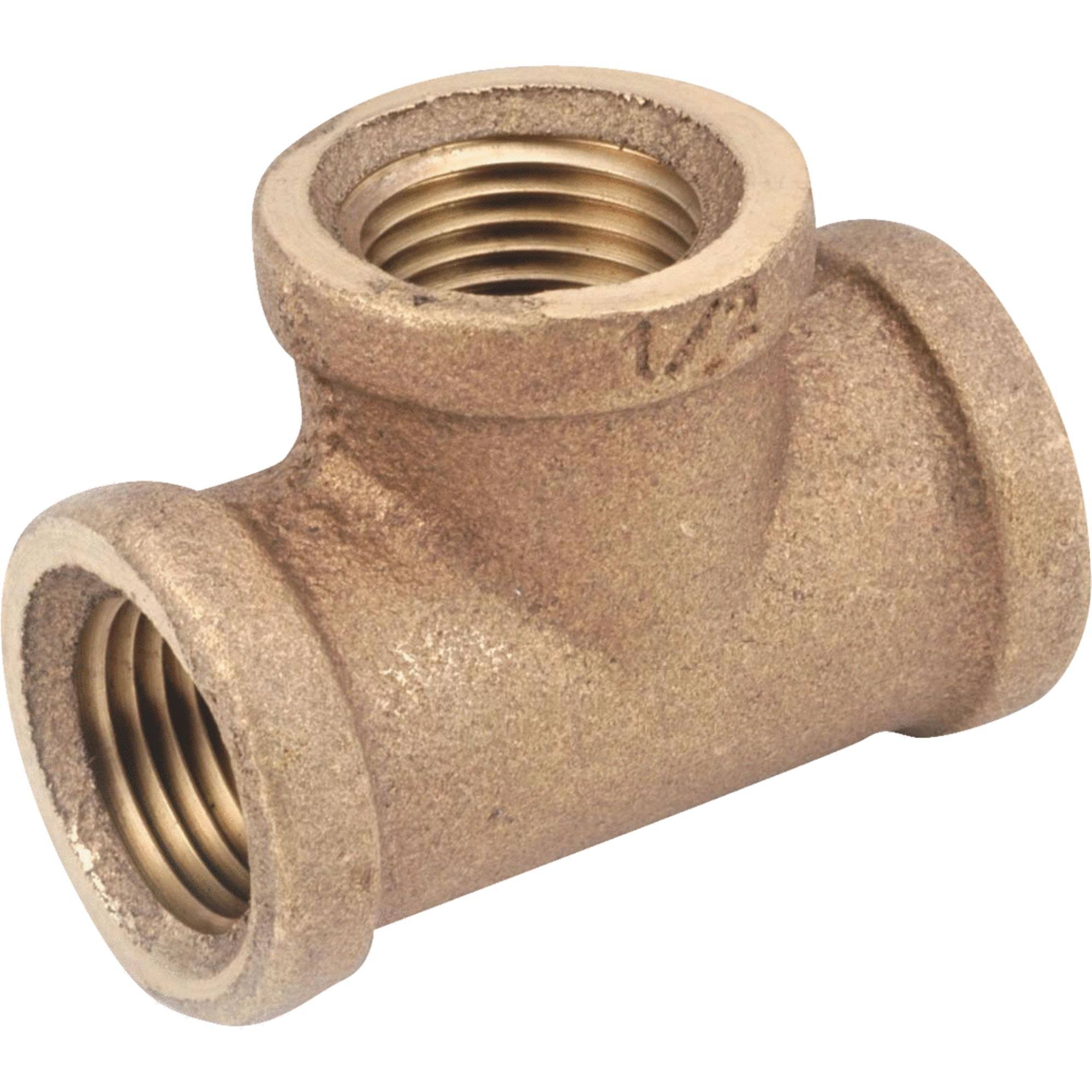 Anderson Metals Corp Red Brass Threaded Tee - 1/4"