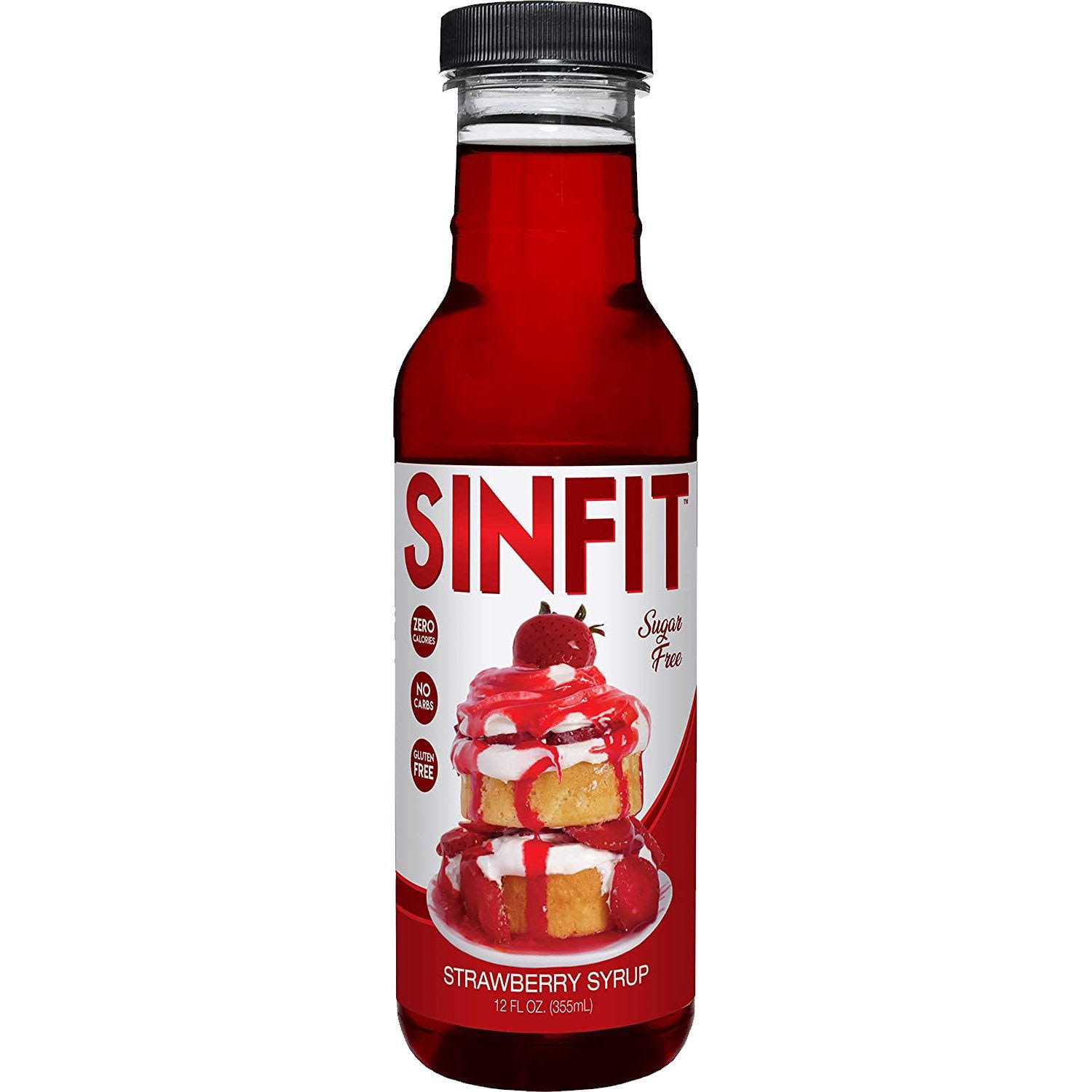 SinFit Syrup - 12oz Strawberry