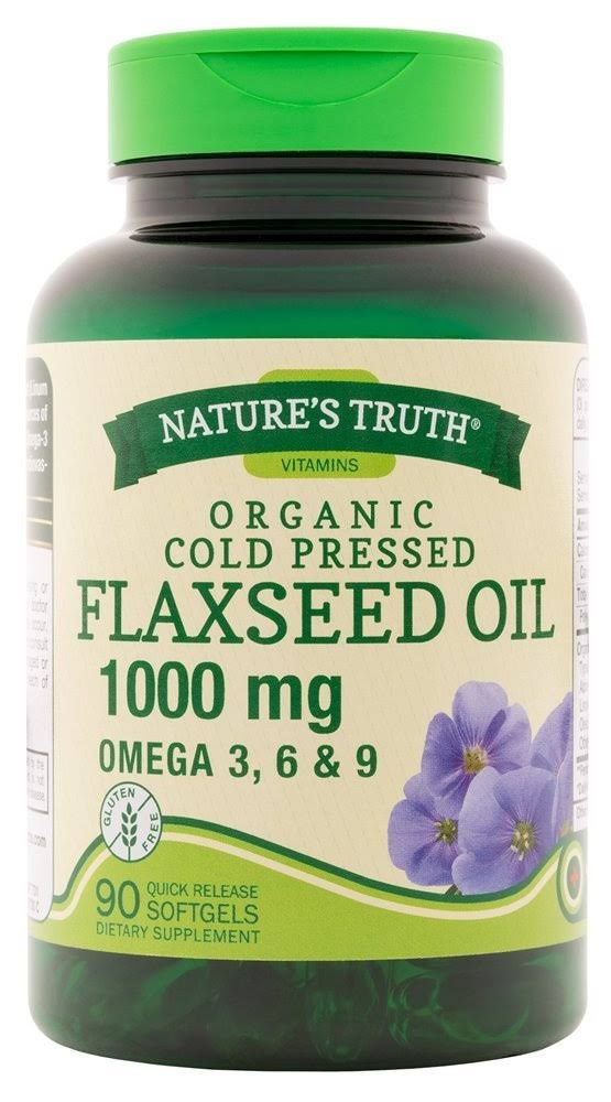 Nature's Truth Organic Flaxseed Oil Supplement - 90 Count