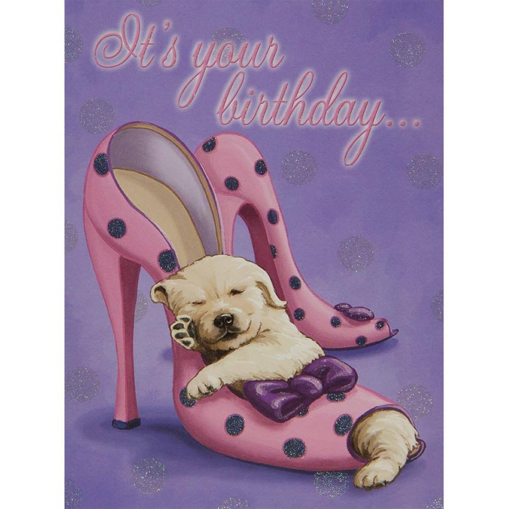 Put On Your Dancing Shoes Birthday Greeting Card - Default Title - Purple