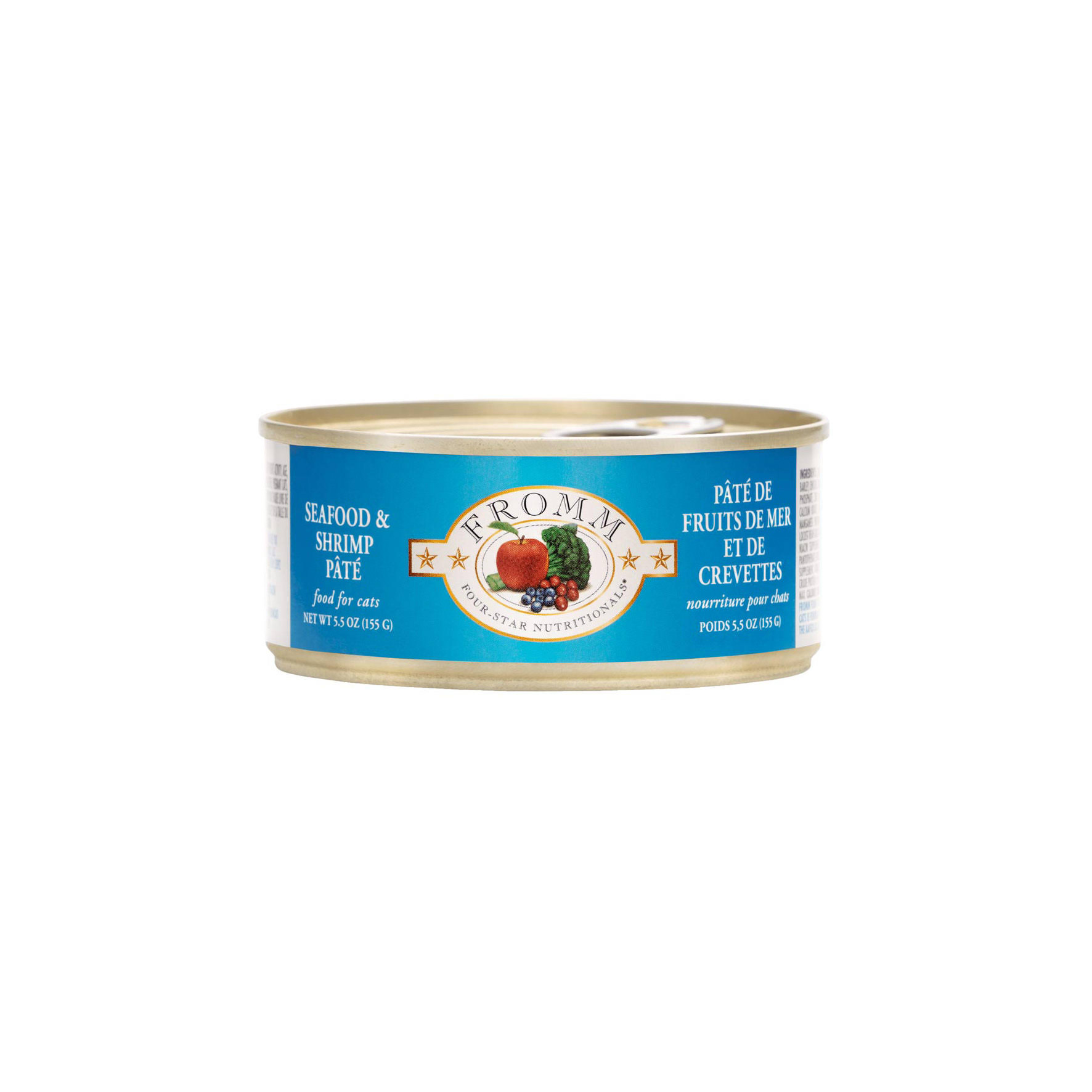 Fromm Four Star Seafood and Shrimp Pate Canned Cat Food, 5.5-oz