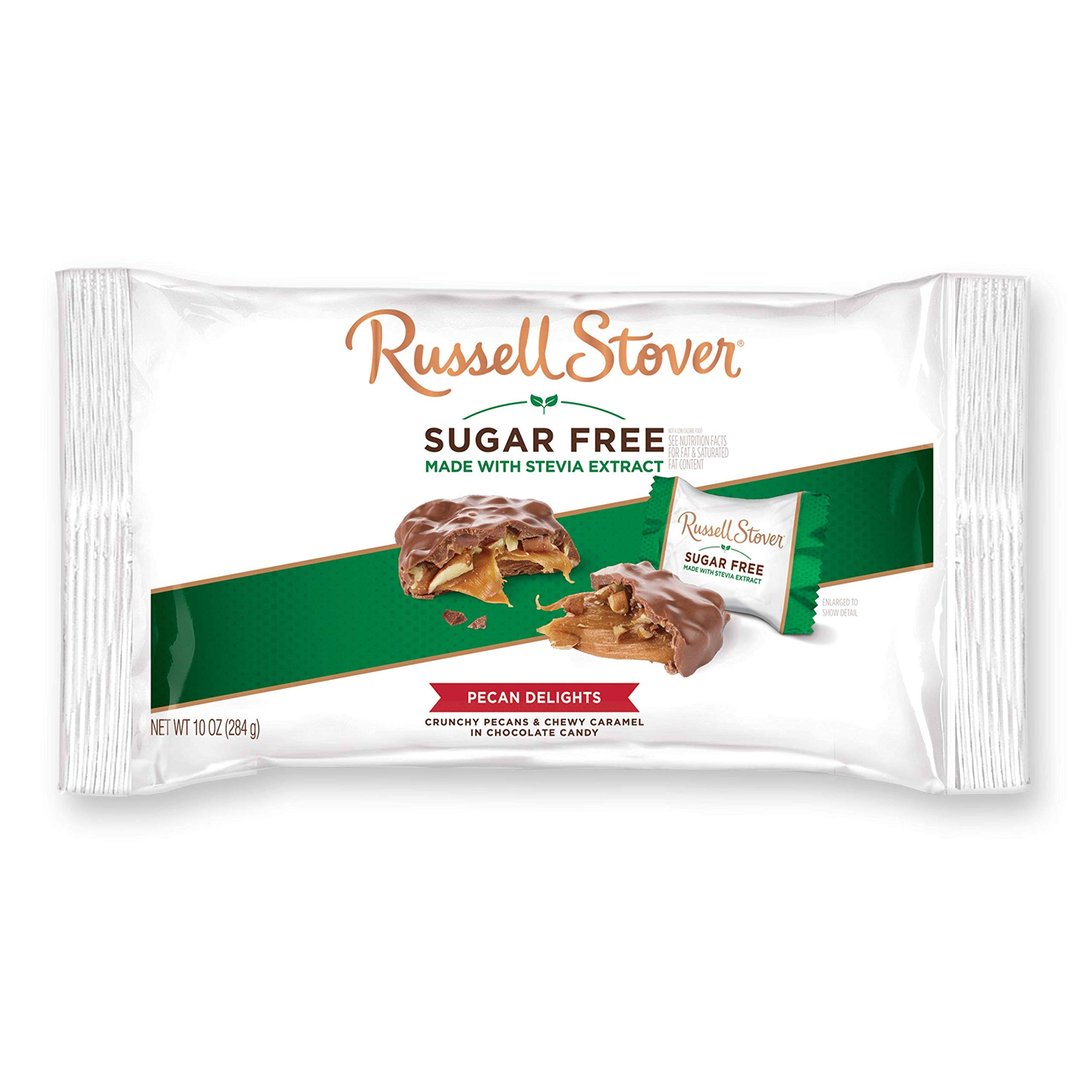 Russell Stover Sugar Free Milk Chocolate - Pecan Delights, 10oz