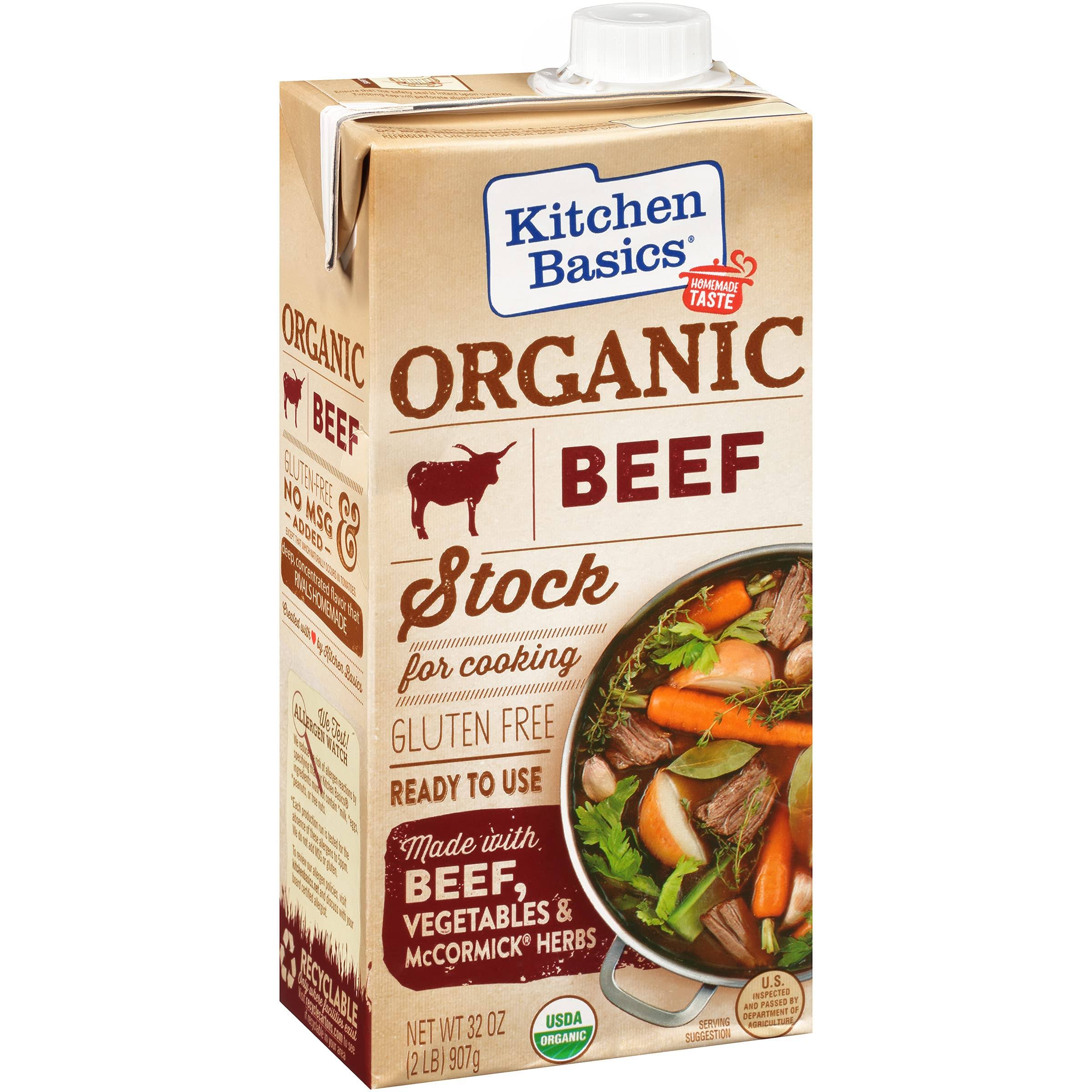 Kitchen Basics Organic Beef Stock for Cooking - 32oz