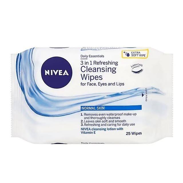 Nivea 3 in 1 Refreshing Cleansing Wipes - Normal Skin, 20 Wipes