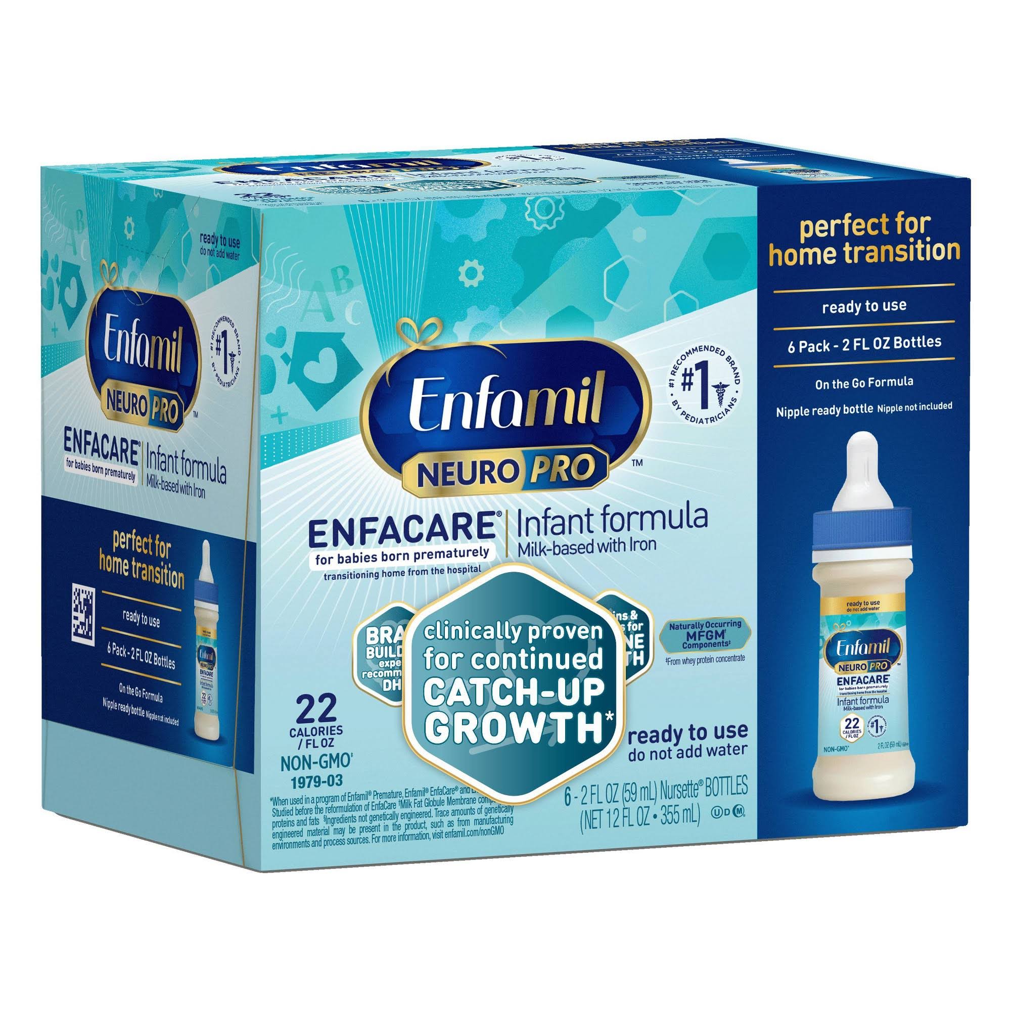 Enfamil NeuroPro EnfaCare Infant Formula, Ready to Use - 6 pack, 2 fl oz bottles