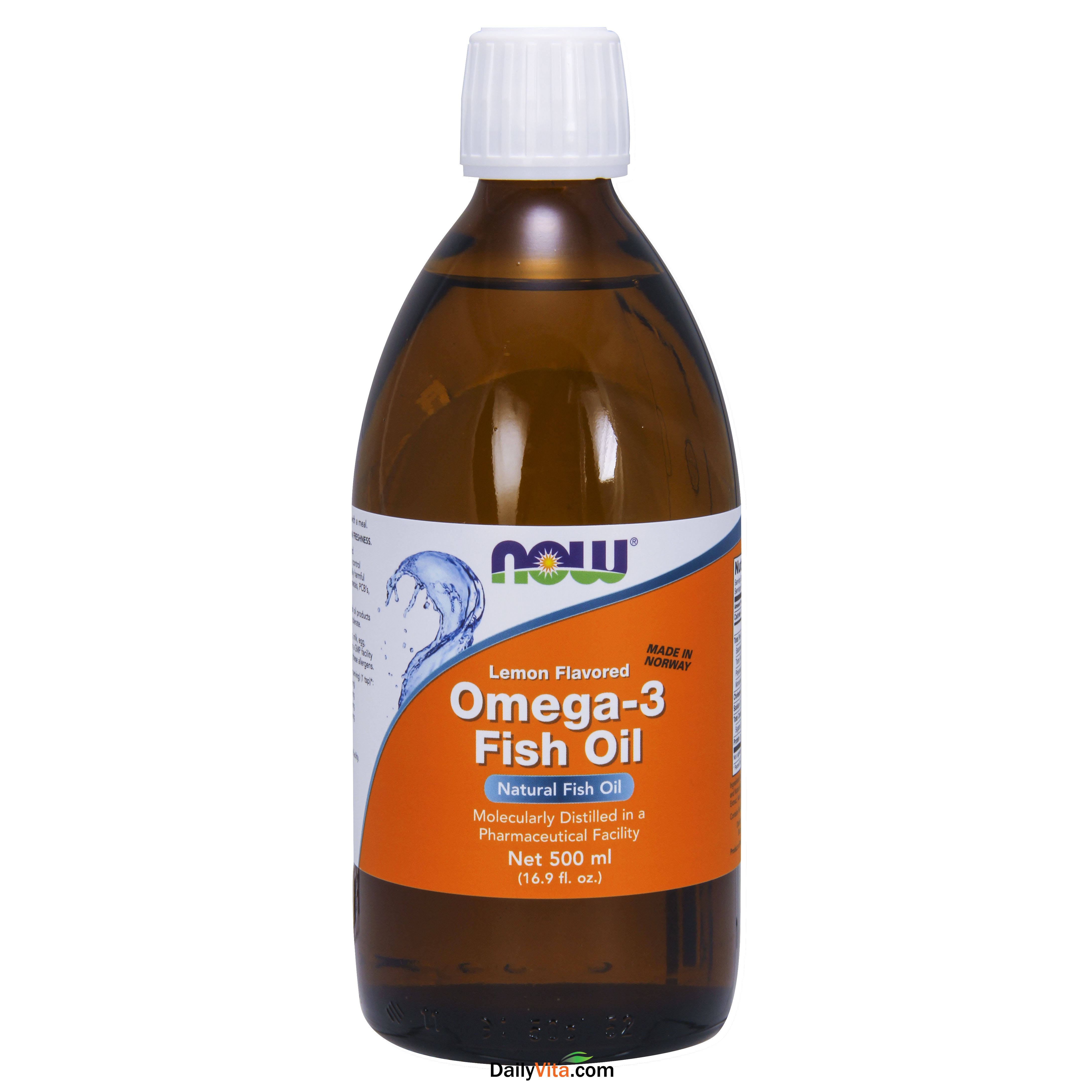 Now Foods Omega 3 Fish Oil Dietary Supplement - Lemon, 16.9oz
