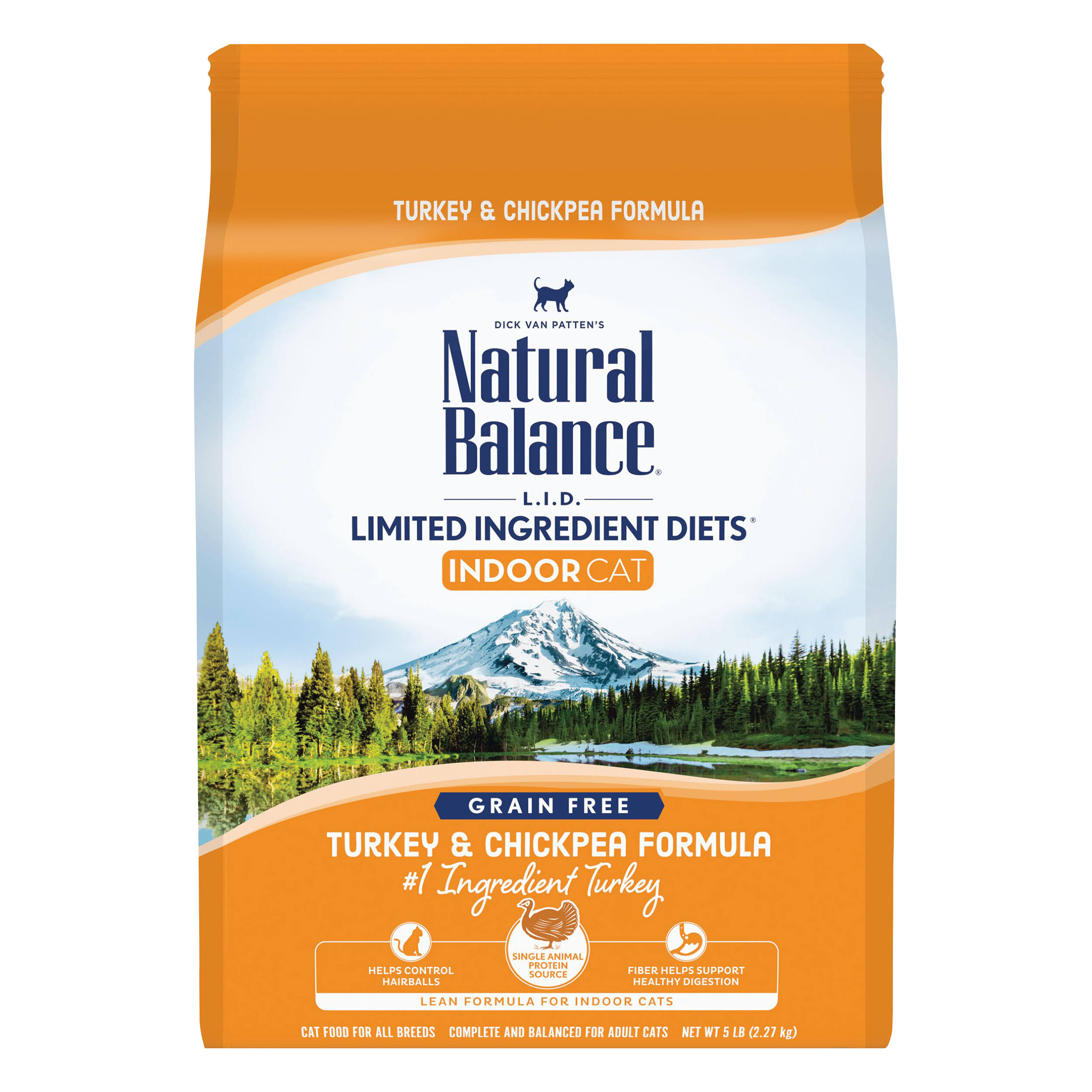 Natural Balance Limited Ingredient Diets Dry Cat Food for Indoor Cats - Turkey and Chickpea, 5lb