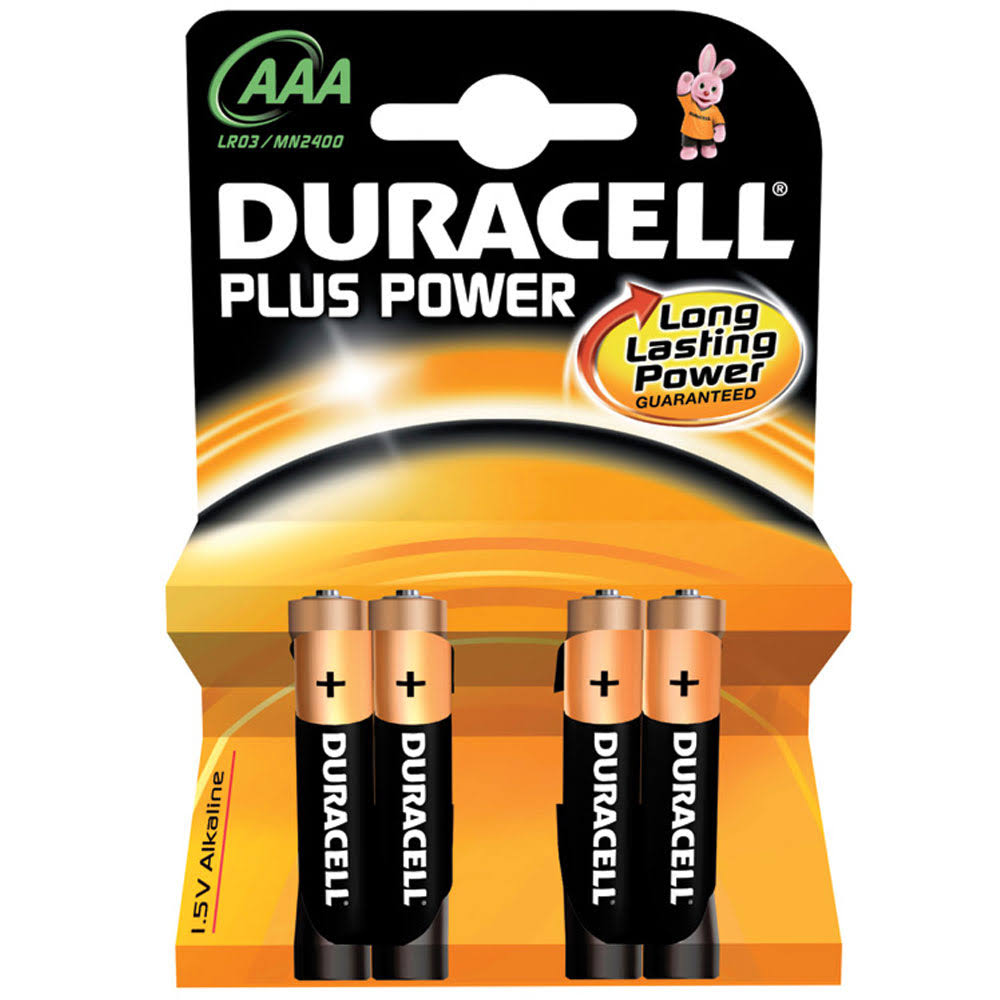 Duracell Plus Power Alkaline AAA Batteries - 4pk
