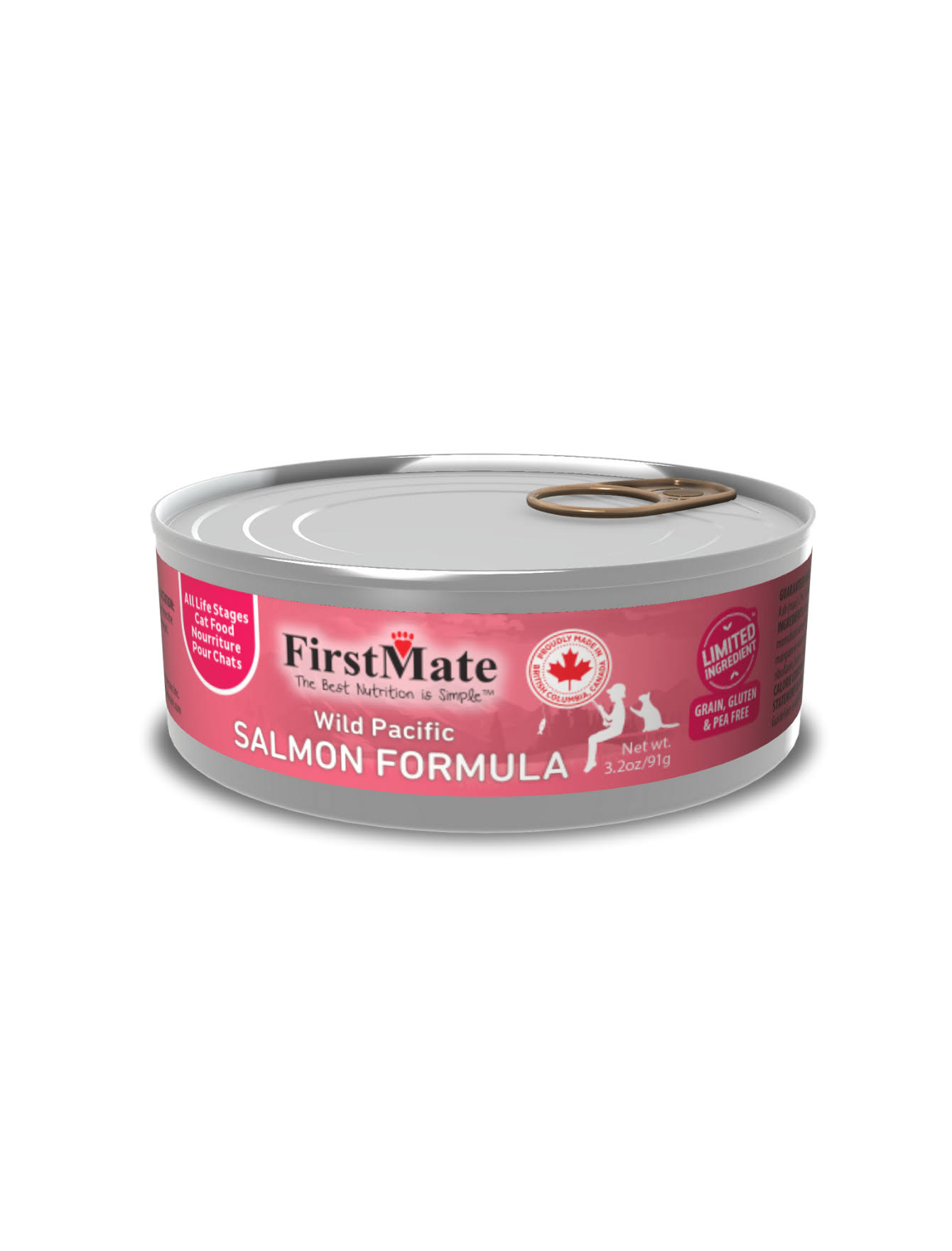 FirstMate Limited Ingredient Canned Cat Food 3.2oz - Wild Salmon