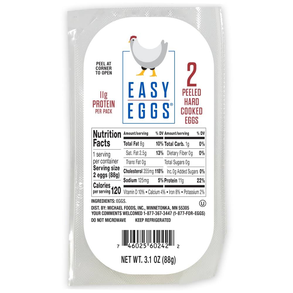 Easy Eggs Peeled Hard Cooked Eggs - 2 ct